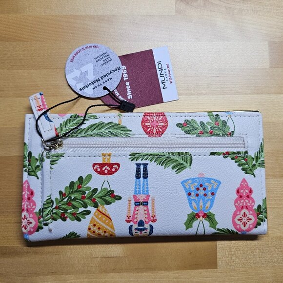 Mundi Womens Rfid Blocking Slim Fold Nutcracker Wallet - New with Tags! - Picture 3 of 6